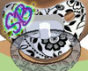 :SB:Blk/wht flowers Paci