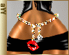 aYY- gold chain red diamond lip belly chain XXL)