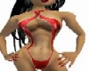 Red Metallic CrossBikini