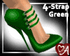 4strap pumps emerald