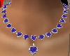 purple diamond heart chain