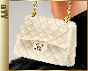 aYY-gold chain beige  leather purse