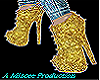Gold Sparkle Spiked Heel