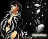 Fur coat zebrato