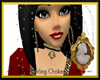 Gold & Ruby Cameo choker