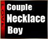 aYY-silver love heart couple necklace for Boys