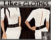L3dw Office White Dress