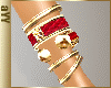 aYY- luxury red gold bangle set)