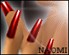 Metallic Blood Red Nails