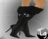 Black Flocky Boots