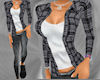 !3piece Plaid blackwhite