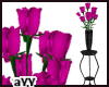 PinkRoses black Vase