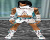 white silk outfit