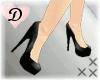 {D} Dolly Black Pumps