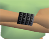 Chain Bk Leather Cuff L