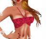 Halter TOP ~ RED lace