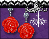 Rose Earrings RED