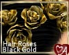 Black gold hair roses