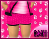 Pink & Black Puff Shorts