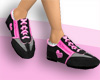 [L]Pink/Black Sneakers