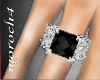 Stone Black ring (L)
