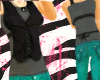 [KISA]TealSkinny w/Vest