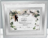 Framed Wedding Cert.