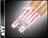 aYY-Diamond Cross Long Nail Pink