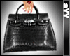 black crocodile leathern BK handbag