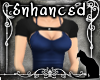 *SK* Shrug Top Blk Blue