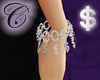 Silver $ Charm Bracelet