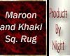 [N] Maroon Creme Sq Rug