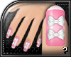m.. Bow Pink Nails