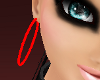 Red Hoop Earrings