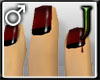 (JD)DeepRed Male Nails