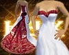 Ivory/Red Wedding Gown