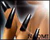 Black Goth Vamp Nails