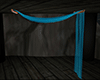 sheer blue hang curtain