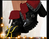 Winter Boots Black Red