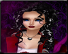 Curly black hair w/blue