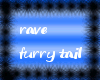 rave furry tail *blue*