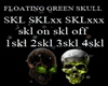 Floating Green Skull
