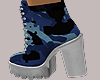 Female Blue Camo Boots