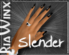 SLENDER Hands Black Nail
