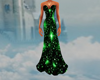 Green Stars Holiday Gown