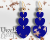 Heart Navy Earrings