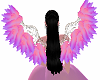 Pink Silver Angelic Wing
