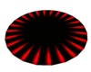 flashing red black rug
