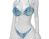 Blue Bikini with dress