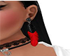 earrings red feathers